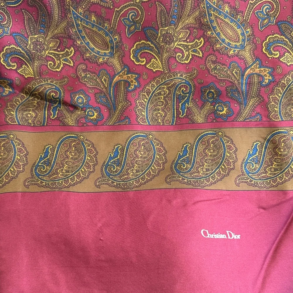 Rare Vintage Christian Dior Monsieur Silk/Wool Scarf – Made in Italy – 54”